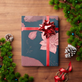 Warthog Bloemen Kleurrijk Gepersonaliseerd Patroon Cadeaupapier