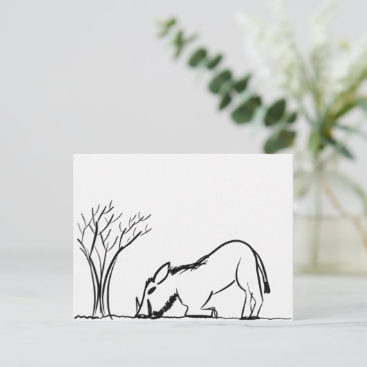 Warthog Briefkaart (Staand voorkant)