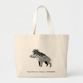 Warthog - Cool Warty Pig - Bedreigd dier - Grote Tote Bag (Voorkant)