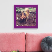 Warthog in Kenia Canvas Afdruk (Insitu (Woonkamer))