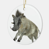 Warthog Jumping to Right Keramisch Ornament (Links)