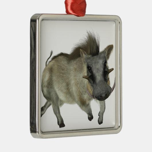 Warthog links metalen ornament (Rechts)