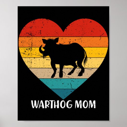Warthog Moeder Moederdag Dierenvriend Poster (Voorkant)
