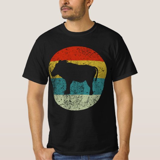Warthog retro  silhouet 70s t-shirt (Voorkant)