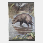 Warthog van Louis Sargent,  wilde dieren Theedoek (Verticaal)