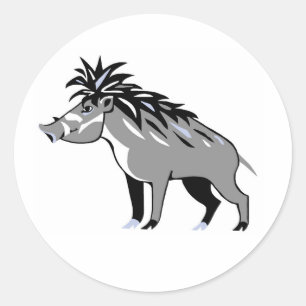 Warthog - Wratvarken - Bedreigd dier - Natuur Ronde Sticker