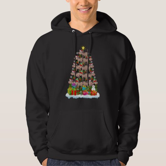 Warthog Xmas Holiday Warthog Christmas Tree Hoodie (Voorkant)