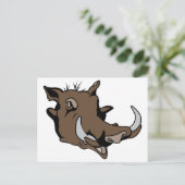 Warthoghoofd Briefkaart (Staand voorkant)