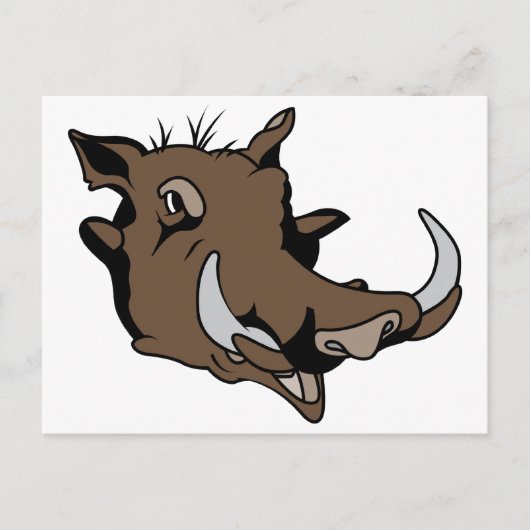 Warthoghoofd Briefkaart (Voorkant)