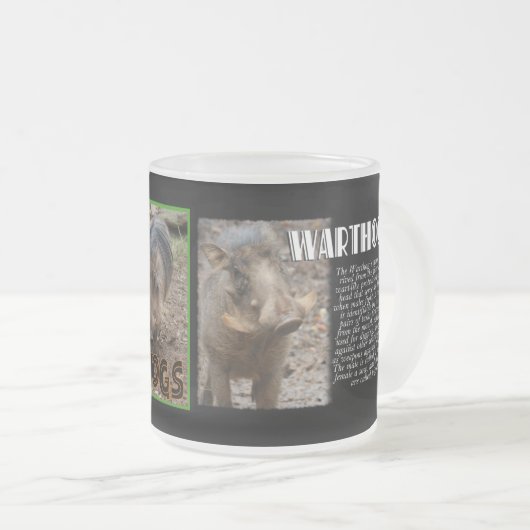 WARTHOGS met beschrijving Matglas Koffiemok (Voorkant rechts)