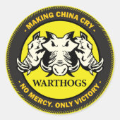 Warthogs Ronde Sticker (Voorkant)