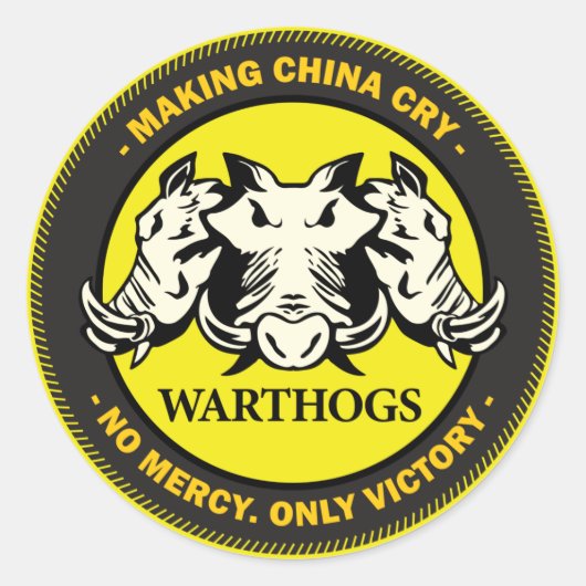 Warthogs Ronde Sticker (Voorkant)