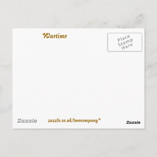 WARTIME BRIEFKAART (Achterkant)