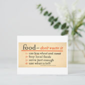 Wartime Food Waste Briefkaart (Staand voorkant)