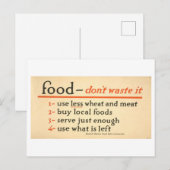 Wartime Food Waste Briefkaart (Voorkant / Achterkant)