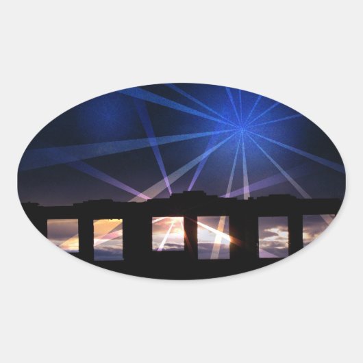 WARTIME GHOSTS WALES UK OVALE STICKER (Voorkant)