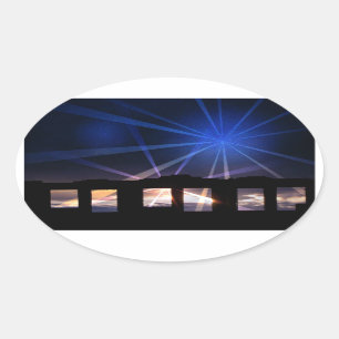 WARTIME GHOSTS WALES UK OVALE STICKER