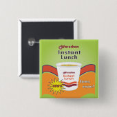 Waruchan - Ramen Vierkante Button 5,1 Cm (Voorkant /achterkant)