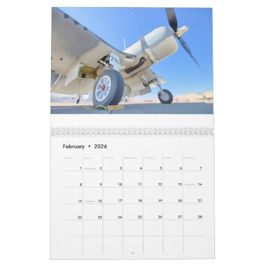 Warvogels - Vliegtuig uit de Tweede Wereldoorlog Kalender (Feb 2026)