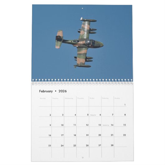 Warvogels — ZK-ARJ (gemiddelde maand van 2 bladzij Kalender (Feb 2026)