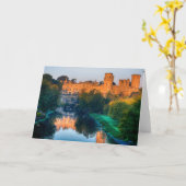Warwick Castle Blank Wenskaart Kaart (Gele Bloem)