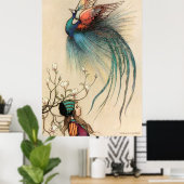 Warwick Goble het meisje en de paradijsvogel Poster (Thuiskantoor)