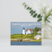 Warwick Neck Lighthouse, Rhode Island Briefkaart (Staand voorkant)