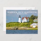 Warwick Neck Lighthouse, Rhode Island Briefkaart (Voorkant / Achterkant)