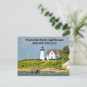 Warwick Neck Lighthouse, Rhode Island Briefkaart (Staand voorkant)