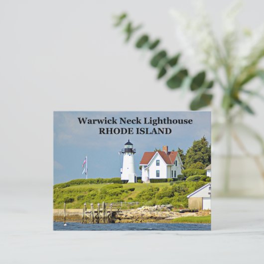Warwick Neck Lighthouse, Rhode Island Briefkaart (Staand voorkant)