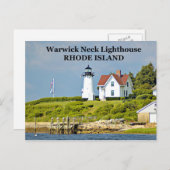 Warwick Neck Lighthouse, Rhode Island Briefkaart (Voorkant / Achterkant)