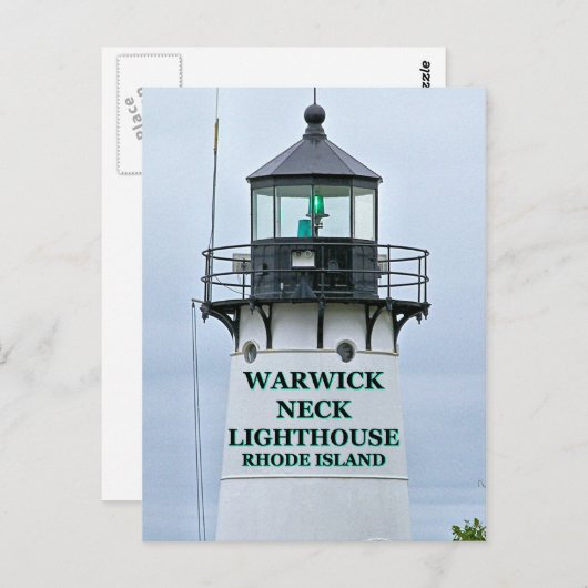 Warwick Neck Lighthouse, Rhode Island Briefkaart (Voorkant / Achterkant)