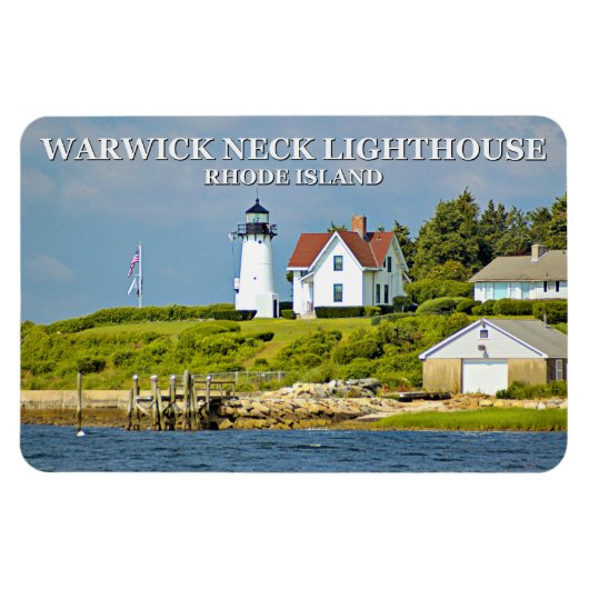 Warwick Neck Lighthouse, Rhode Island Flexi Magnet Magneet (Horizontaal)