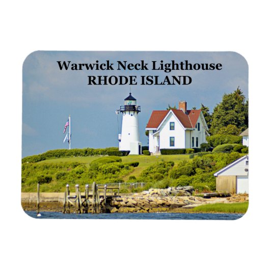 Warwick Neck Lighthouse, Rhode Island Photo Magnet Magneet (Horizontaal)