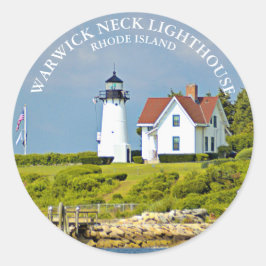 Warwick Neck Lighthouse, RI Round Sticker