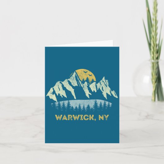 Warwick New York Mountain Sunset Sunrise Ny  Kaart (Voorkant)