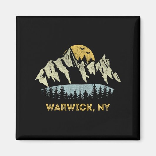 Warwick New York Mountain Sunset Sunrise Ny  Magneet (Voorkant)