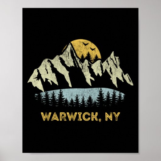 Warwick New York Mountain Sunset Sunrise Ny  Poster (Voorkant)