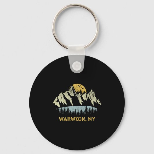 Warwick New York Mountain Sunset Sunrise Ny  Sleutelhanger (Voorkant)
