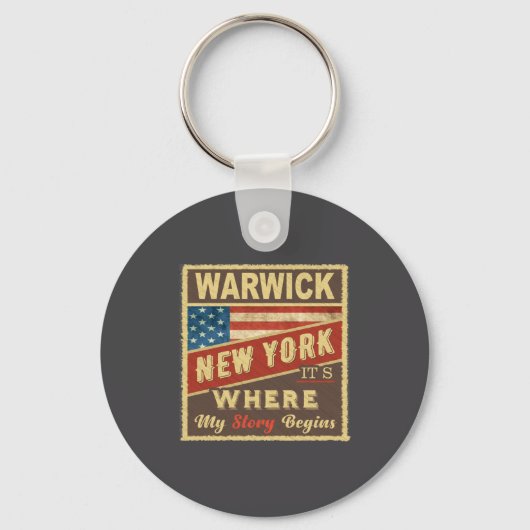 Warwick Ny Its Where My Story Begins  Sleutelhanger (Voorkant)
