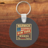 Warwick Ny Its Where My Story Begins  Sleutelhanger (Voorkant)