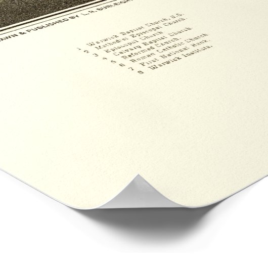 Warwick, NY Panoramic Map - 1887 Poster (Hoek)