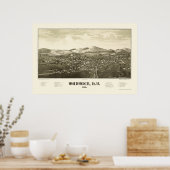 Warwick, NY Panoramic Map - 1887 Poster (Keuken)