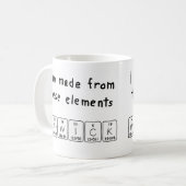 Warwick periodieke lijstnaam mok (Voorkant links)