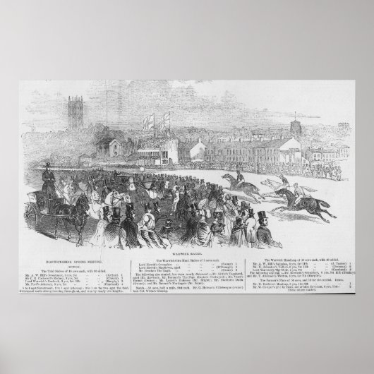 Warwick Races uit 'The Illustrated London' Poster (Voorkant)