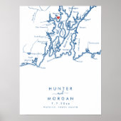 Warwick RI Wedding Modern Guest Book Poster (Voorkant)