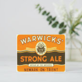 Warwick Strong Ale Briefkaart (Staand voorkant)