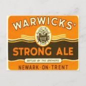 Warwick Strong Ale Briefkaart (Voorkant)
