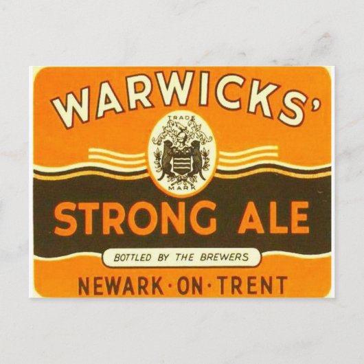 Warwick Strong Ale Briefkaart (Voorkant)