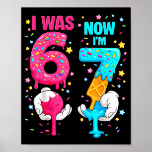 Was 6 7 Druppelende Drip Ijsje Verjaardag Jongens Poster
